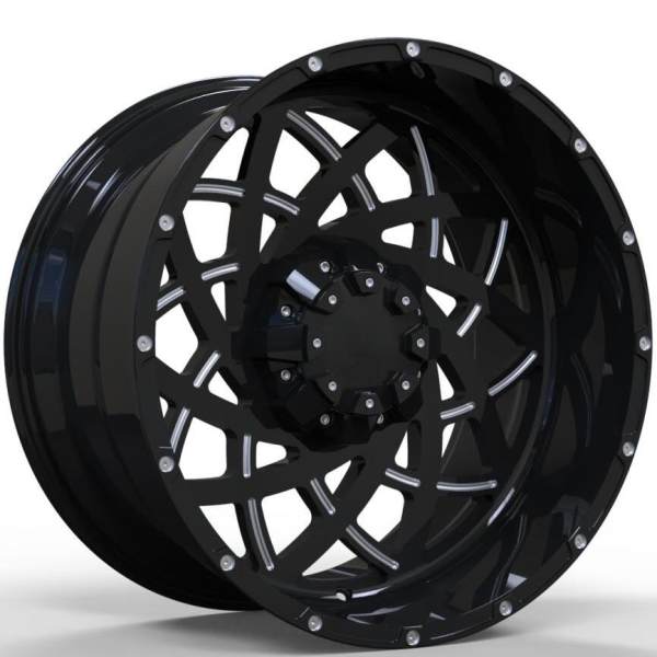 Aftermarket Custom Off Road Rim 4x4 Truck Wheel 24x12 Black Suits Chevrolet Tahoe