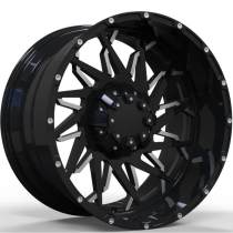 Aftermarket Custom Off Road Rim 4x4 Truck Wheel 24x10 Black Suits Chevrolet Viking