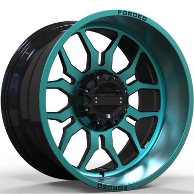 Aftermarket Custom Off Road Rim 4x4 Truck Wheel 22x14 Blue Suits Chevrolet Colorado