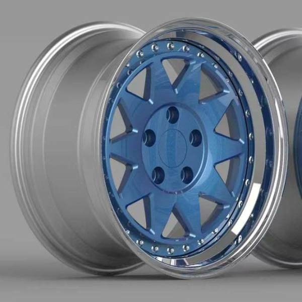 Super Deep Dish 17x20J Rear Wheel Double Tire Exclusive New Design 3-piece wheels