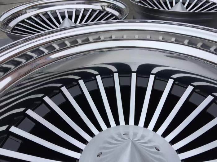 Turbofan Engine Design 19 Inch Deep Dish Center Machine Face Outer Rim Polished