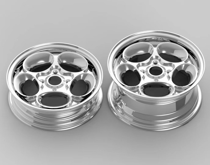 Super Cool Motorcycle 3-piece Forged Wheel 18 Inch All Polished Step Lip