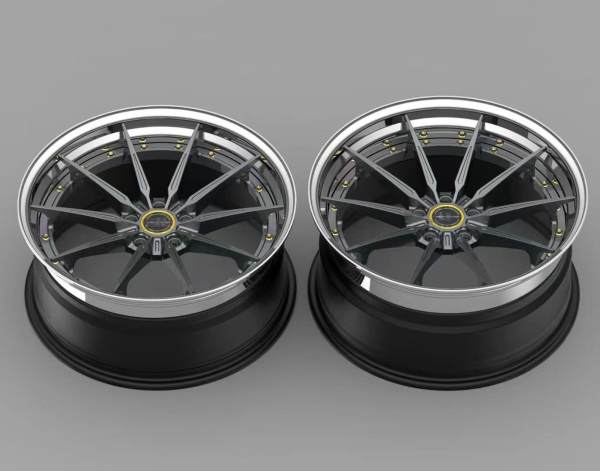 Lightweight New Design 18~22 Inch GunMetal Center Polished Barrel Step lip