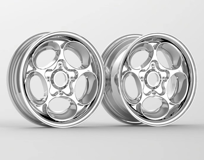 Super Cool Motorcycle 3-piece Forged Wheel 17 Inch All Polished Step Lip