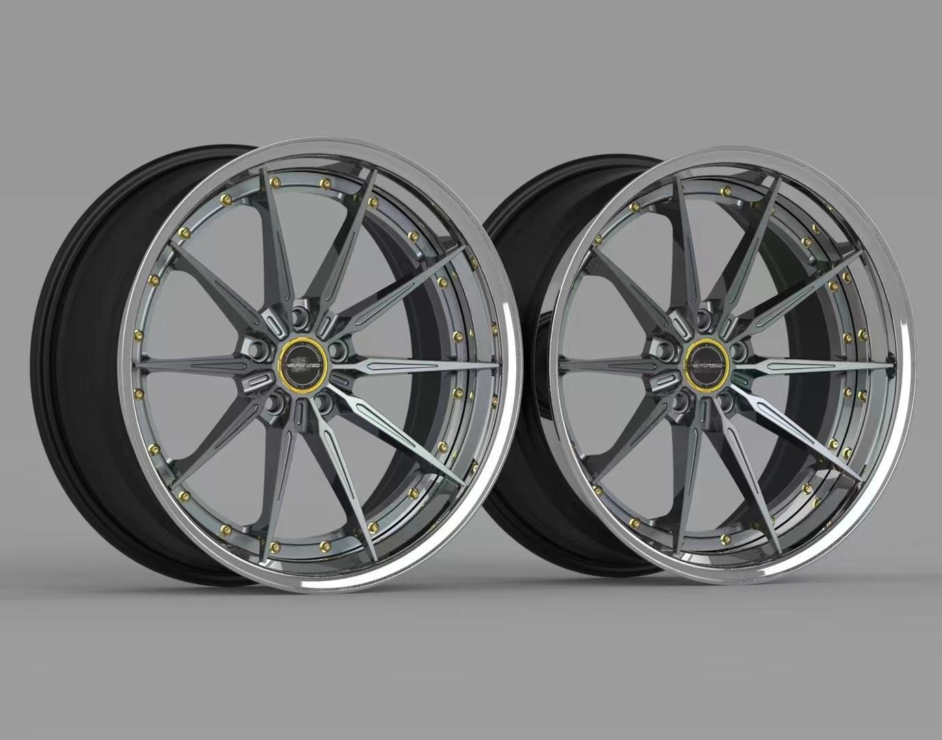 Lightweight New Design 21 Inch GunMetal Center ADV1 replica Step lip