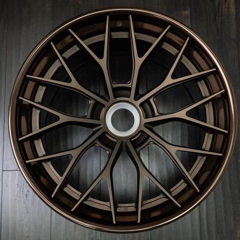 22 Inch Wheels For Center Lock Anodized Titanium Center Anodized Bronze Rim