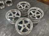 Center Lock Deep Dish 5 Spokes Classic 17 Inch High Quality Polished Wheel