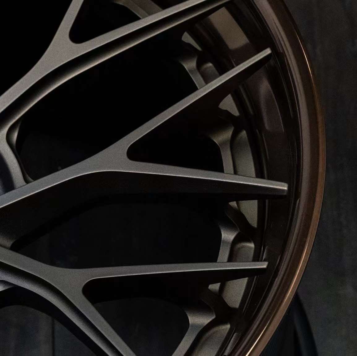 Replica ANRKY 24 Inch Wheels For Center Lock Anodized Titanium Center Anodized Bronze Rim