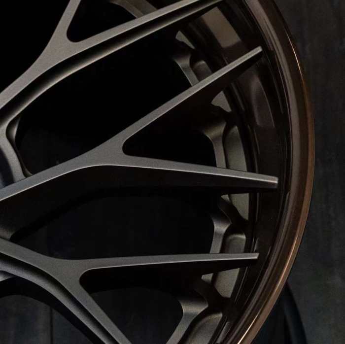 24 Inch Wheels For Center Lock Anodized Titanium Center Anodized Bronze Rim
