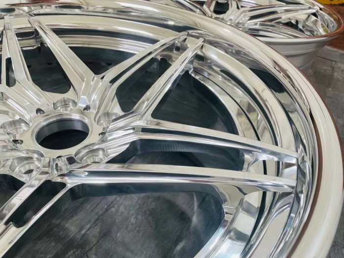 Five Pointed Star Design For Torsion Of Full Polished Forged Three Piece Wheel 23 INCH