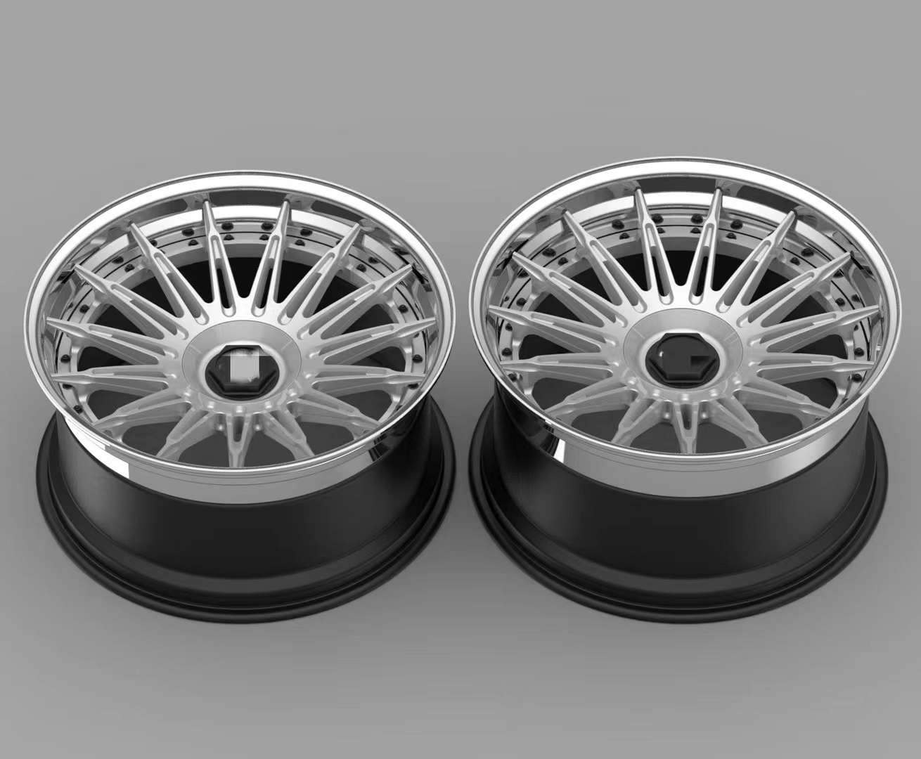 Lightweight Forged Wheel With Narrow Spoke Design With Hidden Pcd Bolt Holes 23 inch