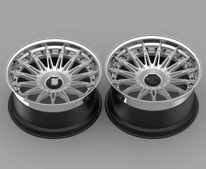 Lightweight Forged Wheel With Narrow Spoke Design With Hidden Pcd Bolt Holes 20 inch