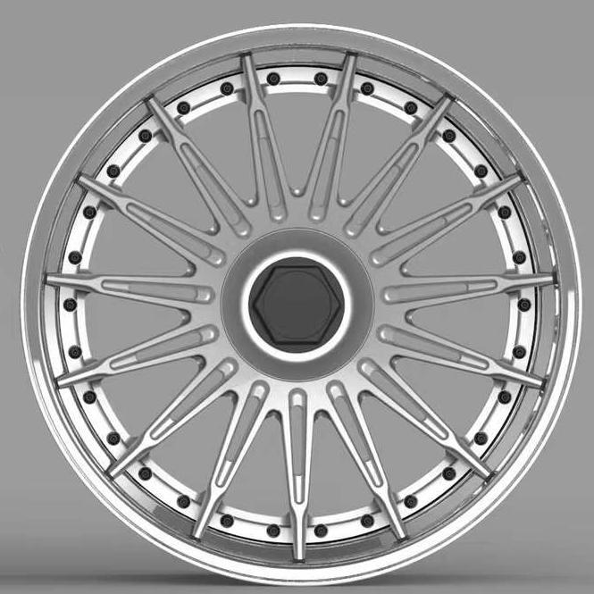 Lightweight Forged Wheel With Narrow Spoke Design With Hidden Pcd Bolt Holes 21 inch