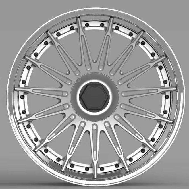 Lightweight Forged Wheel With Narrow Spoke Design With Hidden Pcd Bolt Holes 18 inch