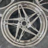 Five Pointed Star Design For Torsion Of Full Polished Forged Three Piece Wheel 18 INCH