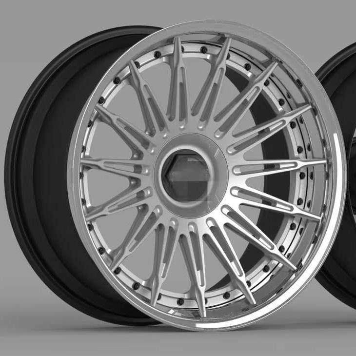 Lightweight Forged Wheel With Narrow Spoke Design With Hidden Pcd Bolt Holes