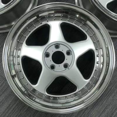 For OZ Classic Design 20x9.5J Step Lip 5 Spokes Silver Center Polished Rim