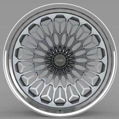 New Product Deep Concave Design 22 Inch Gunmetal Center Polish Step Lip Rim