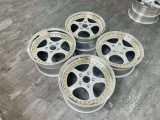 Porsche Retro Classic Design 3-piece Wheel Polished Rim Silver Disc Gold Bolt 19 Inch