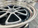 Porsche Classic Antique Design 3-piece Wheels Silver Black Hollow Spokes 19 Inch