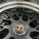 Porsche Classic Deep Dish Design 3-piece Wheels False Center Lock Gunmetal 15 Inch