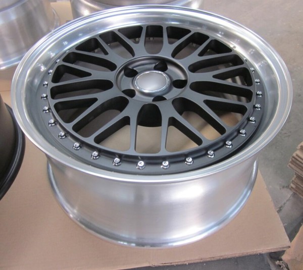 For BBS Step Lip Style 3-Piece Wheels Golden Center Polish Outer Rim