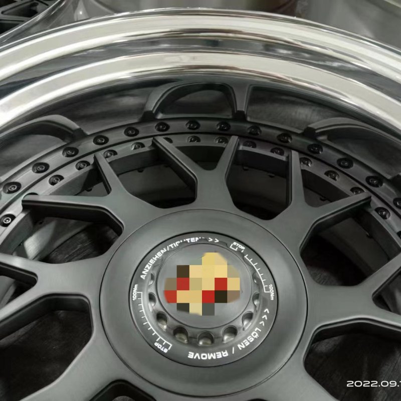 Suitable For Porsche Classic Deep Dish Design 3-piece Wheels False Center Lock Gunmetal