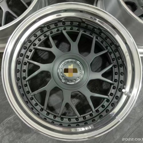 Suitable For Porsche Classic Deep Dish Design 3-piece Wheels False Center Lock Gunmetal