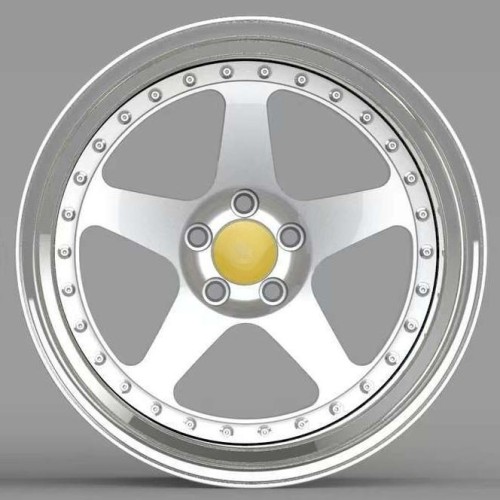 Suitable For Ferrari Classic Design 3-piece Wheels Deep Lip Silver