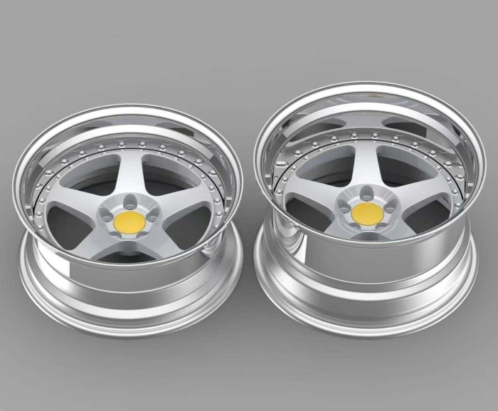 Suitable For Ferrari Classic Design 3-piece Wheels Deep Lip Silver