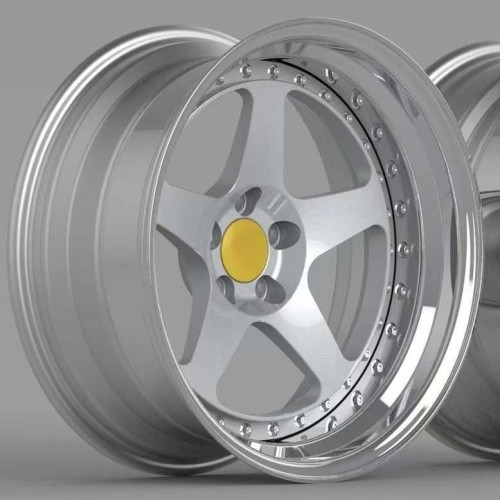 Suitable For Ferrari Classic Design 3-piece Wheels Deep Lip Silver