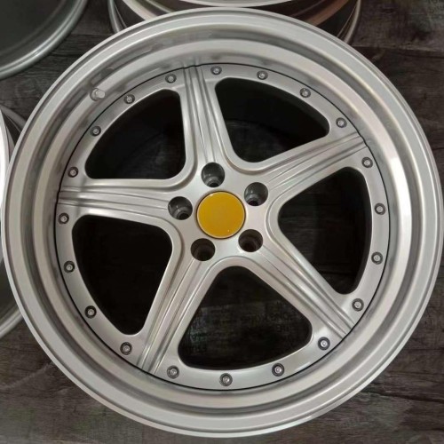 Suitable For Ferrari Old Classic Design 3-piece Wheels Rear Deep Dish Silver