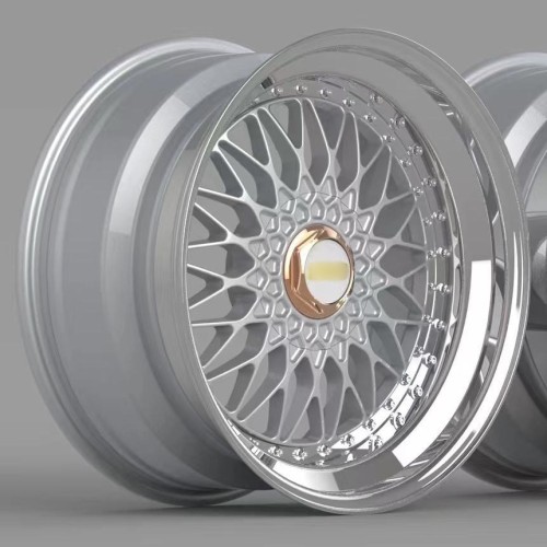 Suitable For BBS Super RS Polish Outer Double Lip 3-PC Wheel Copper Cap