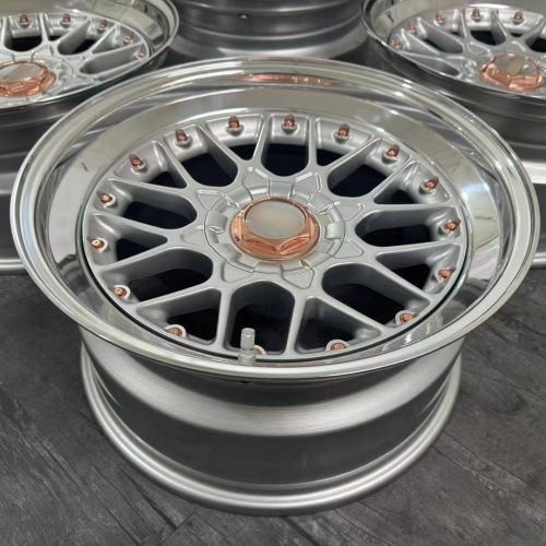 Suitable For BBS RS Ⅱ Mazda 6 Atenza 3PC Wheels Double Lip Copper Center Cap