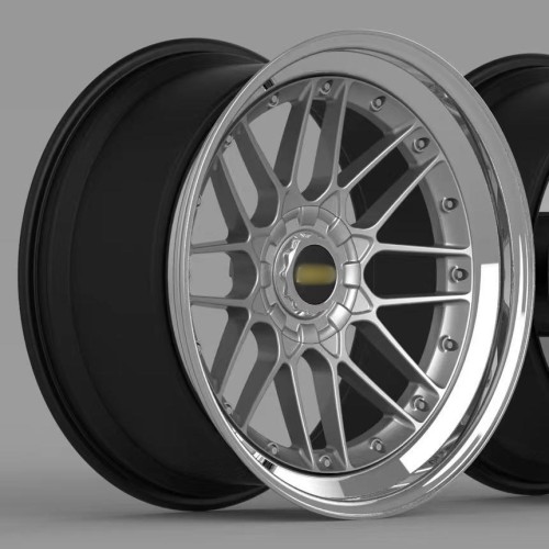 Suitable For BBS RS2 Double Slant Lip 3-piece Wheels Silver Center Cap