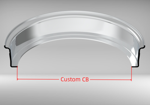 Custom Blank 22 Inch Reverse Outer lip Straight Flange