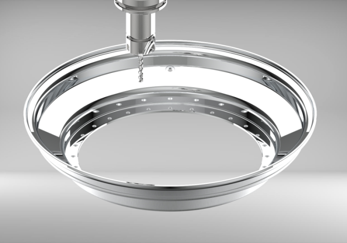 Custom 13-15 Inch Triple Step Outer lip Straight Flange