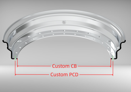 Custom 22 Inch Step Outer lip Straight Flange