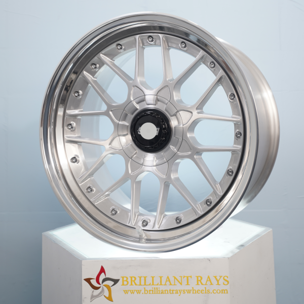 Suitable For BBS RS Ⅱ Step Lip 3-Piece Wheels Silver Center Silver Screw