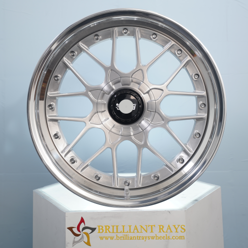 Suitable For BBS RS Ⅱ Step Lip 3-Piece Wheels Silver Center Silver Screw