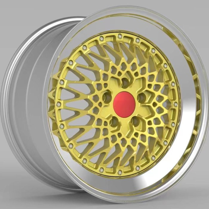 Suitable For BBS E52 Convex Center Spoke Golden Classic Style Double Lip