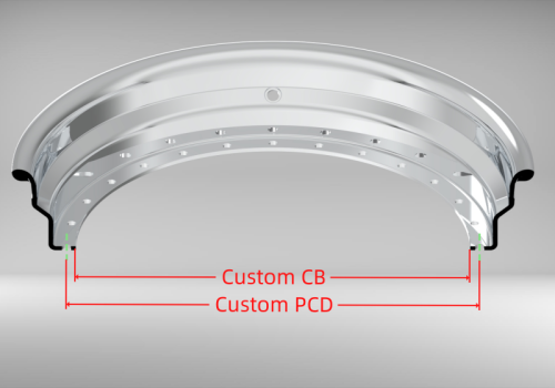 Custom 26 Inch Step Outer lip Rolled Flange