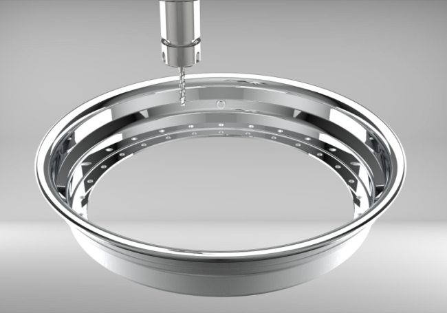 Custom 24 Inch Step Outer lip Rolled Flange