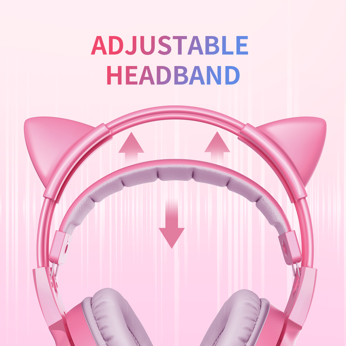SOMIC G951s PS4 Pink Cat Ear Noise Cancelling Headphones 3.5mm Plug