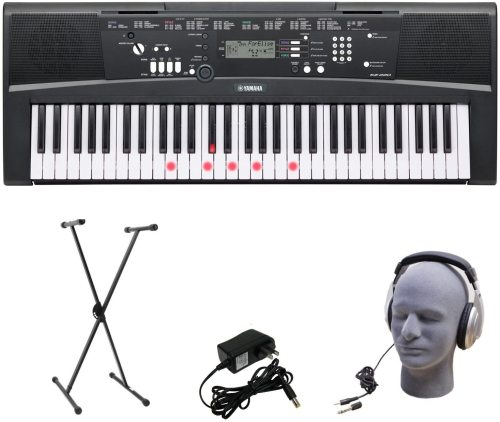 Us 249 99 Yamaha Ez 220 61 Lighted Key Portable Keyboard Package With Headphones Stand And Power Supply M Trupayit Com