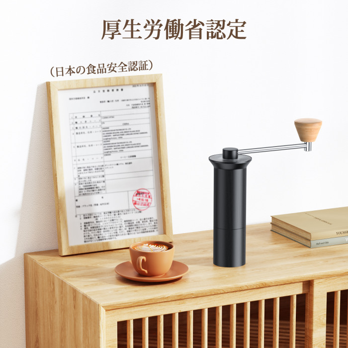 コーヒーミル 手動 手挽 容量20g 正規輸入元 挽き目調節 お手入れ 掃除 ブラシ ポータブル 日本語取扱説明書付き