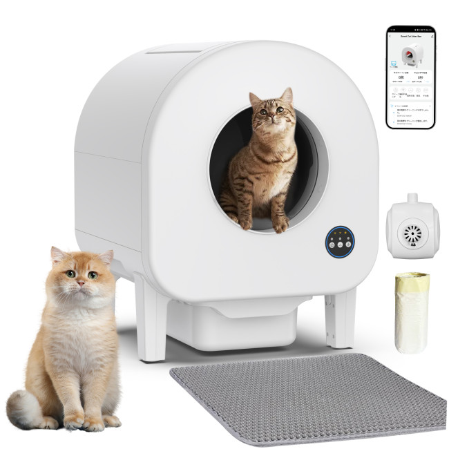 猫 トイレ 自動 自動トイレ 自動猫トイレ 多頭飼い お留守番 大型自動トイレ 自動掃除 定期清掃 センサー