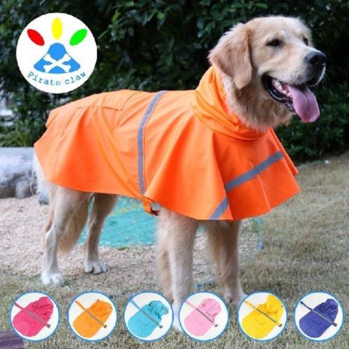 Large Dog Raincoat Waterproof Clothes for Big Dog Coat Costume Dog Raincoat Hooded Pet Clothes
