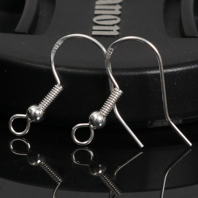 10 Pcs Hand-made diy sterling sliver ear hook accessories