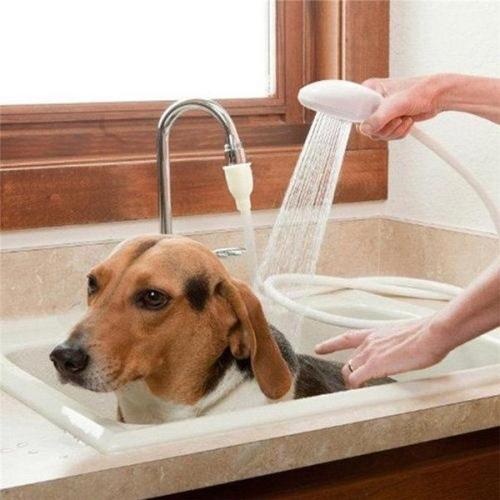 1.2m Dog Shower Head Spray Drains Strainer Pet Bath Hose Sink Washing Hair Pet Hairdresser Shower